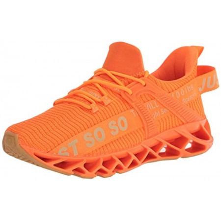 Women's Running Shoes Non Slip Athletic Tennis Walking Blade Type Sneakers Orange