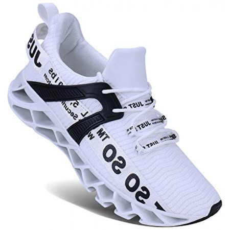 Mens Athletic Walking Blade Running Tennis Shoes Fashion Sneakers White