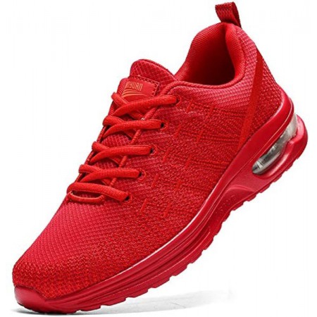 Running Shoes Men's Athletic Gym Tennis Shoes Sneakers Lightweight Walking Shoes Red